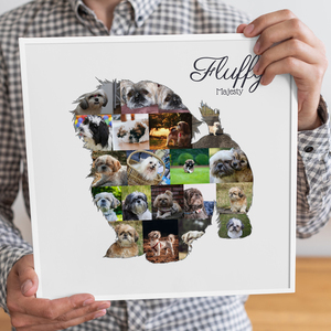 Create Your Own Shih Tzu Photo Collage - Personalize with Your Text