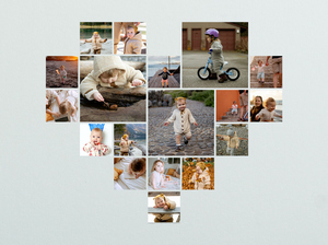 Create Your Heart-Shaped Child Photo Collage on Acrylic
