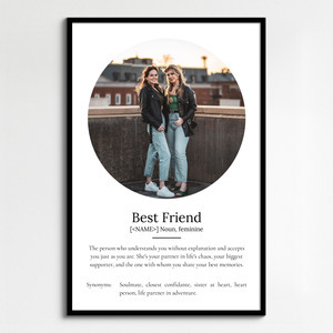 Create Your Own Best Friend Definition Poster - Personalize Photos & Text