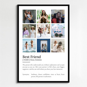 Create Your Own Best Friend Definition Poster - Personalize Photos & Text