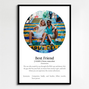 Create Your Personalized Best Friend Definition Poster - Customizable Gift