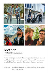 Customize Your 'Brother' Duden-Style Definition Poster: Personalized Photos & Text