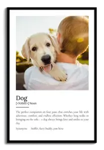 Personalize Your Dog Definition Poster – Cherish Every Adventure & Smile