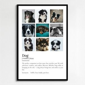 Personalize Your Dog Definition Poster – Cherish Every Adventure & Smile