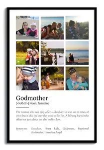 Create Your Personalized Godmother Definition Poster with Photos