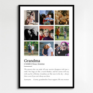 Create a Custom Grandma Definition Poster - Add Your Photos