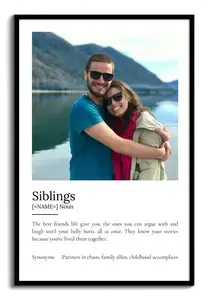 Create Your Own Sibling Definition Poster – Personalize With Photos & Text