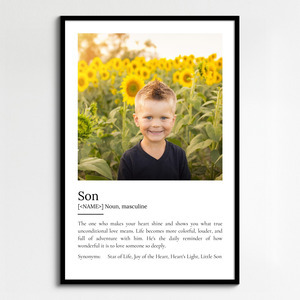 Create a Heartfelt Son Photo Definition Poster