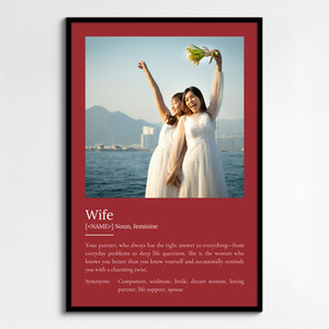 "Create Your Personalized Wife Definition Poster - Unique Gift Idea"