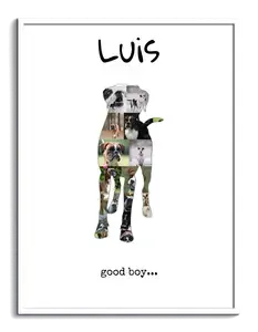 Create Your Custom Boxer Silhouette Photo Collage - Personalize with Text & Colors
