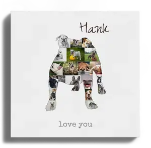 Create Your Custom Old English Bulldog Photo Collage: Personalize with Your Photos & Text