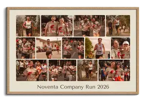 Create a Corporate Run Photo Collage with Your Team Name & Event Date