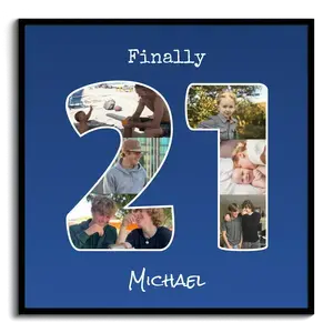 21st Birthday Photo Collage Template