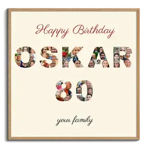Create a Personalized Birthday Photo Collage with Custom Name & Number