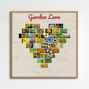 Create Your Own Heart Canvas Collage: Garden Love! Perfect for Custom Memories