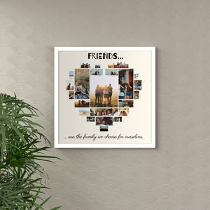 Create Your Custom Heart Collage Canvas - Friendship Gift