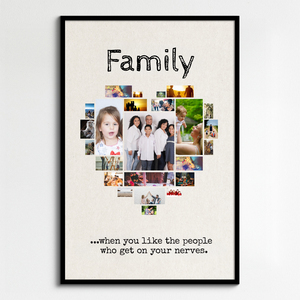 Create Your Own Family Heart Collage - Personalized Quotes for a Special Touch