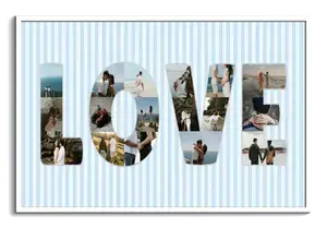Create Your Own "LOVE" Wedding Photo Collage - A Romantic Personalized Gift