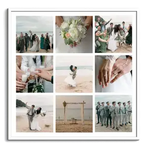 Create Your Own Wedding Photo Grid Poster - Personalized Gift
