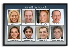 Create a Polaroid-Style Farewell Collage - "We'll Miss You"