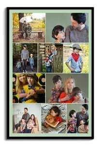 Create Your Own Family Photo Collage - "You and Me" Personalized Poster