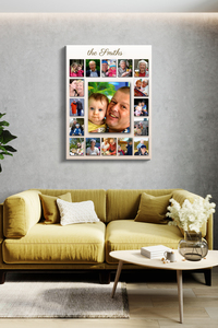 Create a Family Photo Collage Poster: Personalize with Your Photos & Text