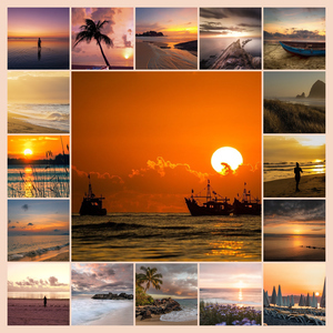 Landscape Photo Collage Print - Design Yours: Beaches, Sunsets, Lakes & Snowy Peaks Landscape Photo Collage Print - Design Yours: Beaches, Sunsets, Lakes & Snowy Peaks