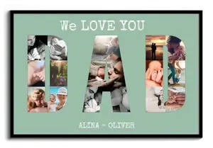 Create a Personalized "We LOVE YOU DAD" Photo Collage for Father's Day
