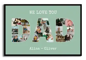 Custom Photo Collage "We LOVE YOU DAD" Design