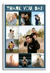 Photo Collage Gift for Dad – Create yours with Kids & Grandkids Photos, add your text