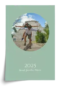 Create Your Travel Photo Collage with Backgrounds or Round Mat Options