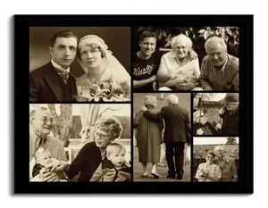 Create Your Vintage Sepia Photo Collage – Perfect for Anniversaries & Couples!