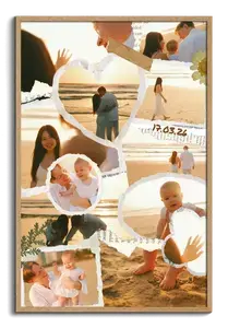 Create Your Wedding Scrapbook Photo Collage with Names & Date