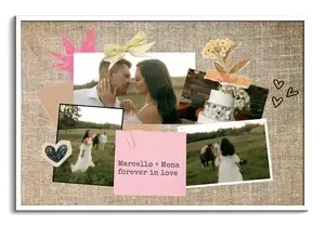 Create Your Wedding Scrapbook Collage with Photos & Text