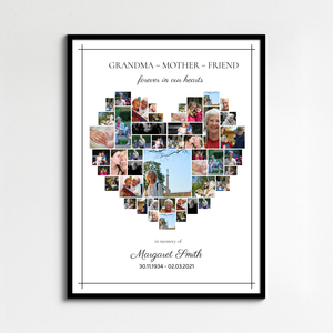 Create a Heart-Shaped Memorial Photo Collage for a Loved One