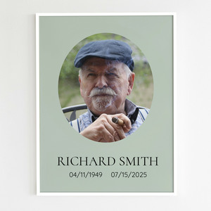 Create a Custom Memorial Portrait Plaque - Personalize with Love