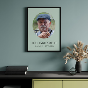 Create a Custom Memorial Portrait Plaque - Personalize with Love