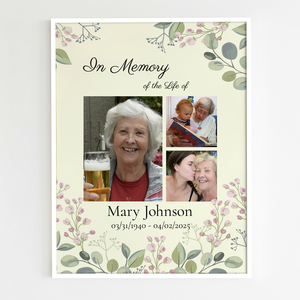 Create a Memorial Canvas: Cherish the Life and Moments