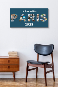 Personalize Your Paris Photo Letter Collage - Create a Memory on Canvas!