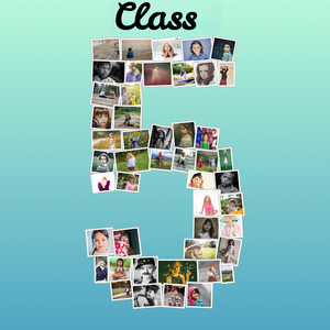 Create a Unique Number '5' Photo Collage - Perfect for Memorable Gifts!