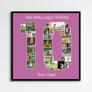 Personalize Your '10' Photo Collage for Special Anniversaries & Milestones!