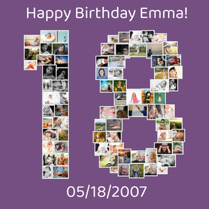 Create Your 18th Birthday Photo Collage – Perfect Gift for Milestone Celebration