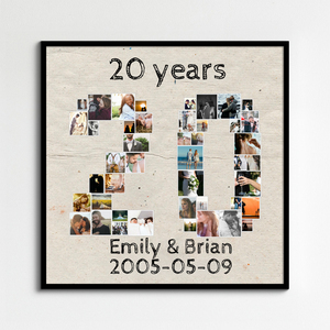 Create a Custom '20' Photo Collage for Birthdays & Anniversaries - Unique Gift