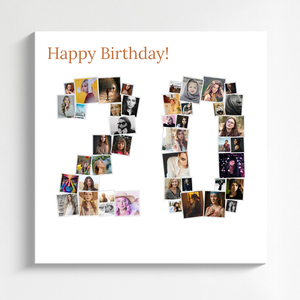 Create a Custom '20' Photo Collage for Birthdays & Anniversaries - Unique Gift