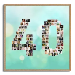 Create a Stunning '40' Photo Collage - Perfect Gift for Special Occasions!