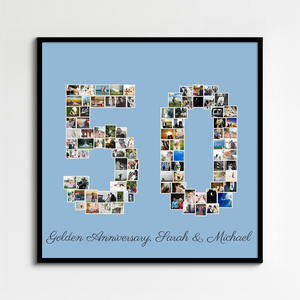 Create a Stunning '50' Photo Collage for Birthdays & Anniversaries