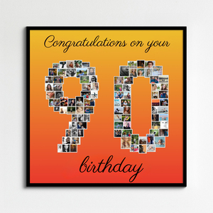 Create a Stunning '90' Photo Collage for Milestones & Birthdays