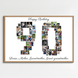 Create a Stunning '90' Photo Collage for Milestones & Birthdays