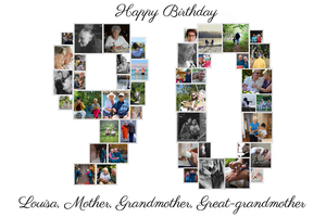 Create a Stunning '90' Photo Collage for Milestones & Birthdays