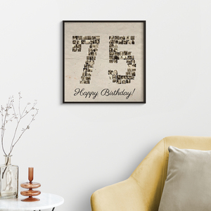 Create Your Own Sepia 75th Birthday Photo Collage – Personalize Now!